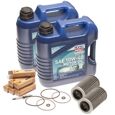 2 Pack Oil Change Service Kit Filter NGK Plugs for SeaDoo ACE RXP RXT GTX 300 HP