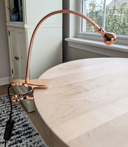 IKEA JANSJO Copper Flexible Articulating Led Clip On Clamp Desk Reading Light - Picture 2 of 5