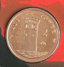 ISLE OF MAN TWO 2 PENCE COIN 2005 ALBERT TOWER DIE AA BU BUNC