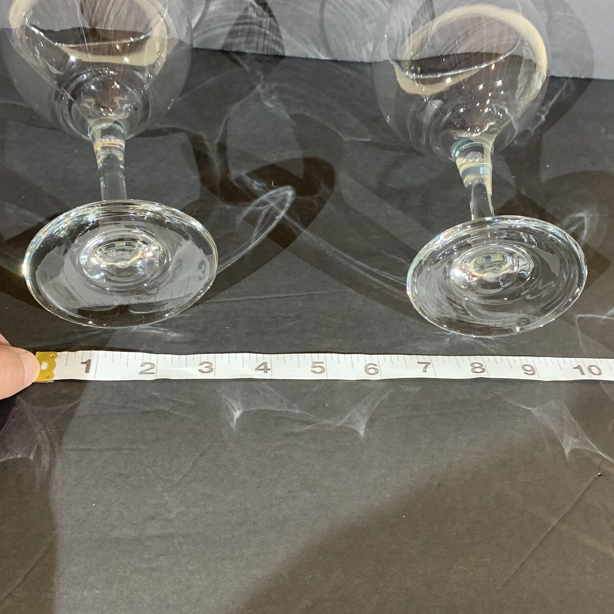 Set Of 2 Large Crystal Clear Red Wine Glasses - Elegant Stemmed Drink ware