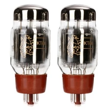 New Current Matched Pair (2) Reissue Genalex Gold Lion KT66 6L6 Vacuum Tubes