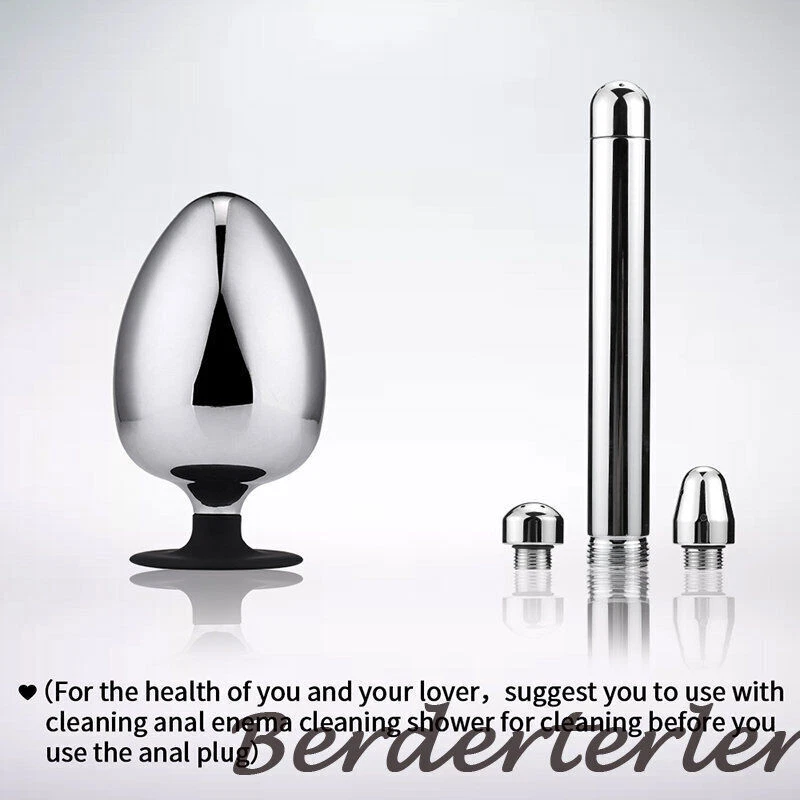 Enchufe anal de metal portátil con correa para cabeza de bala en dilatador grande juguetes sexuales Foto 2 de 4