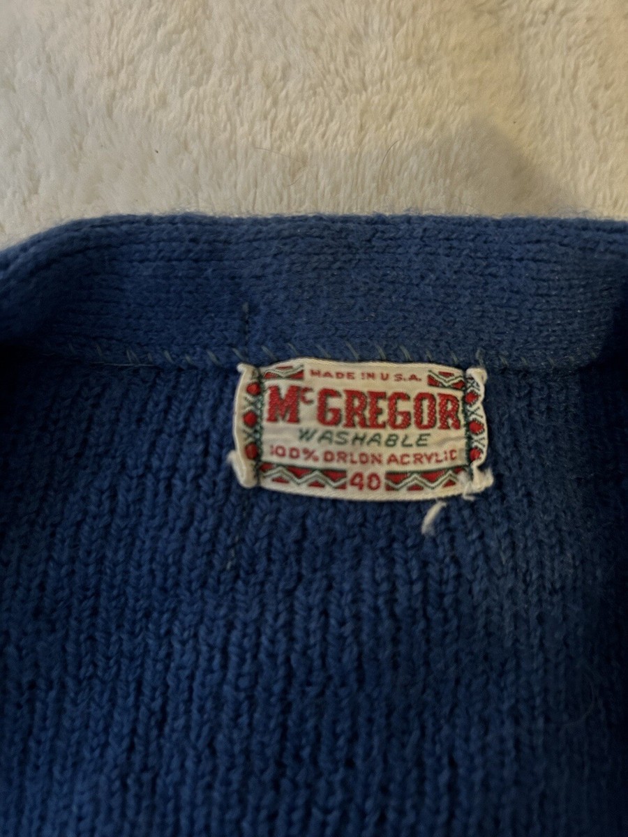 トップス 60s McGregor cardigan Vintage 60s McGregor Sportswear Shetland Wool Mohair