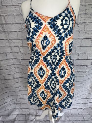 Pink Owl Orange And Blue Dress Size Large - Picture 1 of 5