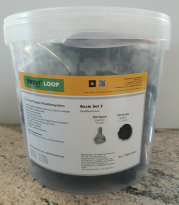Nivelliersystem Fliesen Levelling Loop Set-BS1 Fuge 1,0mm-50Hauben+250Laschen