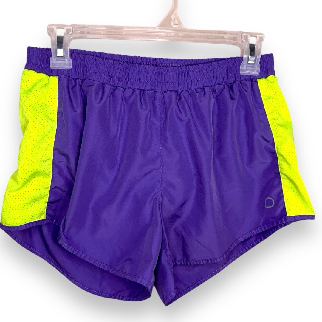 Medium DOM *READ Purple Green Activewear Shorts Womens Athletic