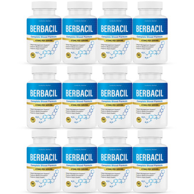Berbacil Capsules to Support Healthy Blood Sugar and Pressure Levels - 12 Pack