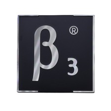 3 B3 logo badge replacement piece Aluminum 50mm 1.96" X50mm 1.96"