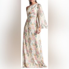 NWT Sachin Babi Keely One Sleeve Maxi Dress in Antique Bouquet - 2