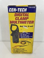 Cen-Tech Digital Clamp Meter DT-266 Tested Working In Original Box W/ Carry Case