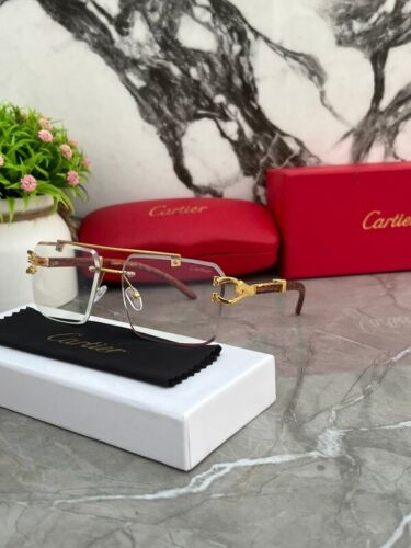 Cartier Wooden Panther Yellow Candy Sunglasses For Men Limited stock - 第 1/3 張圖片