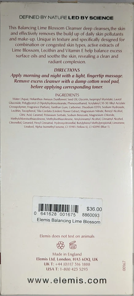 Limpiador equilibrador de flores de lima Elemis, 6,8 oz Foto 2 de 2