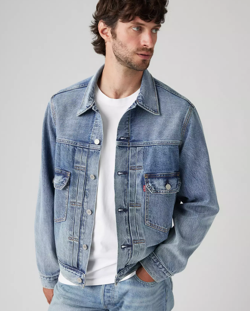 Levi's Premium Type II Two 2 Selvedge Denim Trucker Jacket