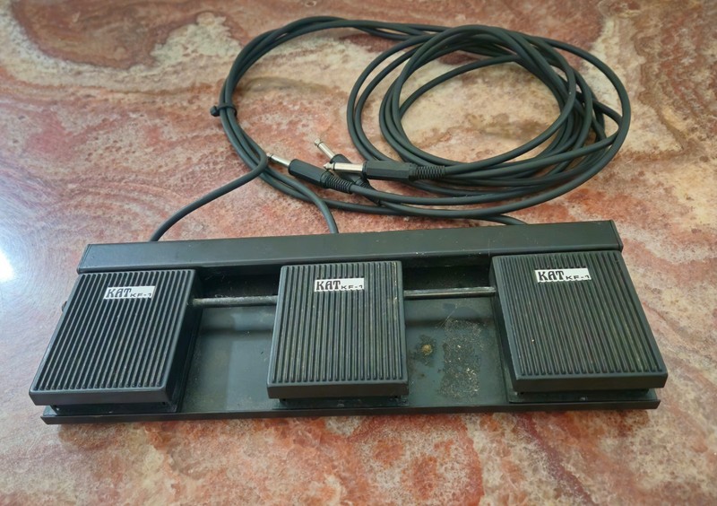 Vintage KAT KF-1 Triple Sustain Footswitch Pedal Board Trigger Foot Pedal