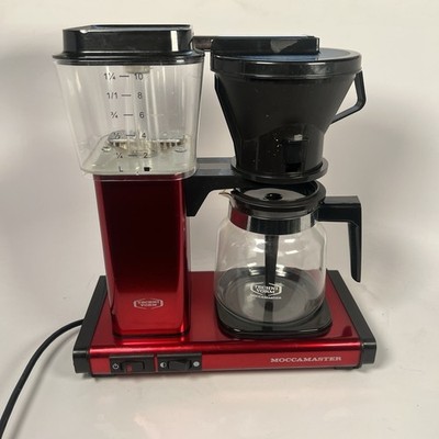 Technivorm Moccamaster KBGV59617 Candy Apple Red Coffee Maker CRACKED WATER TANK