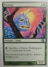 MTG Magic The Gathering Card Foratog Creature Atog Green 8th Edition 