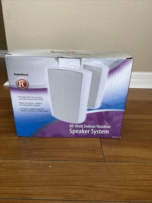 2 Radioshack 80 Watt Indoor/Outdoor Speaker System Model 400 4101