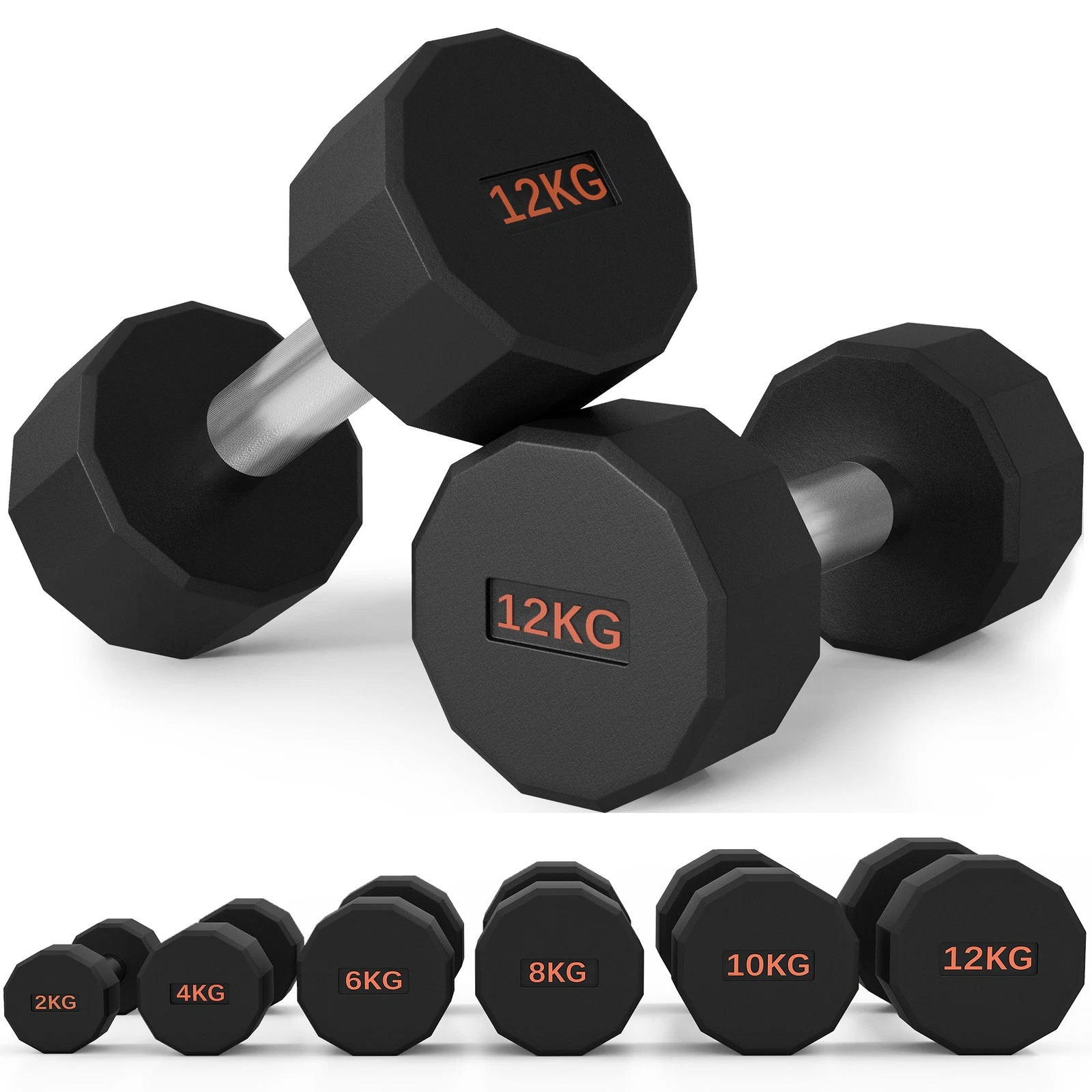 SPORTNOW Dumbbells Weights Set with 12-Sided Shape and Non-Slip Grip, 2 x 12kg
Opens in a new window