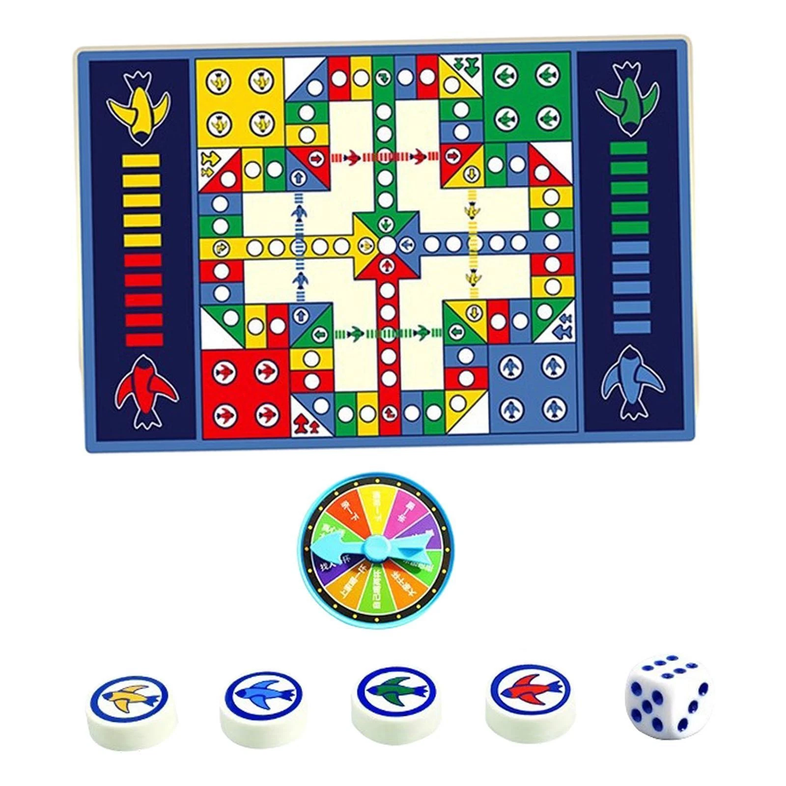 Flying Chess Playmat Flying Checker Game Carpet for Toddlers Boys Girls Kids