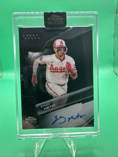 2026 Topps Chrome Black Zach Neto Encased AUTO #CBA-ZNE Los Angeles Angels
