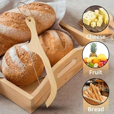 15.7 in Serrated Bread Slicer, Sourdough Bread Knife, Stainless Steel Bow Knife