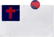 Christian Flag 3x5 ft, Heavy Duty Embroidered USA ft