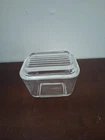 Vintage Small Pyrex Clear Refrigerator Dish With Lid 501-B With Lid 501-C