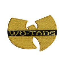 Wu-Tang Clan Yellow Embroidered Iron On Patch - Music Band Logo 40-D