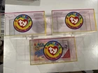 Set 3 Vintage TY Beanie Babies Official Club Collectors Card Storage Boxes 1999