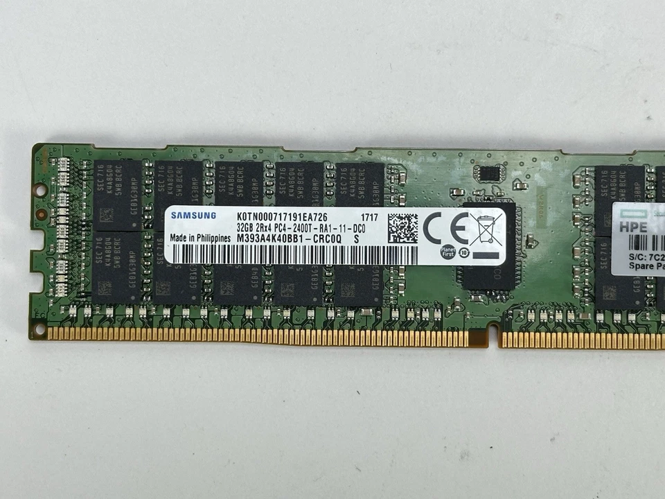 HPE Cray XC30 XC40 LC 1x 32GB 2Rx4 PC4-2400T-R ECC Reg RDIMM DDR4 P30448-001 - Image 2 of 4
