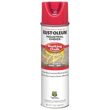 Rust-Oleum 205235 Inverted Marking Chalk Aerosol, 20 Oz, Red, Water -Based