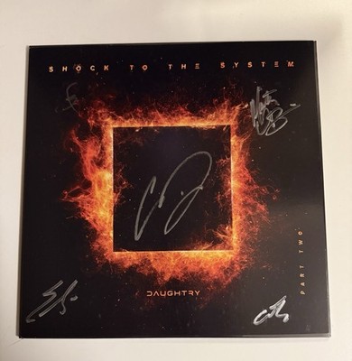 Daughtry  - Shock To The System  12   Orange Vinyl  Signed Autographed