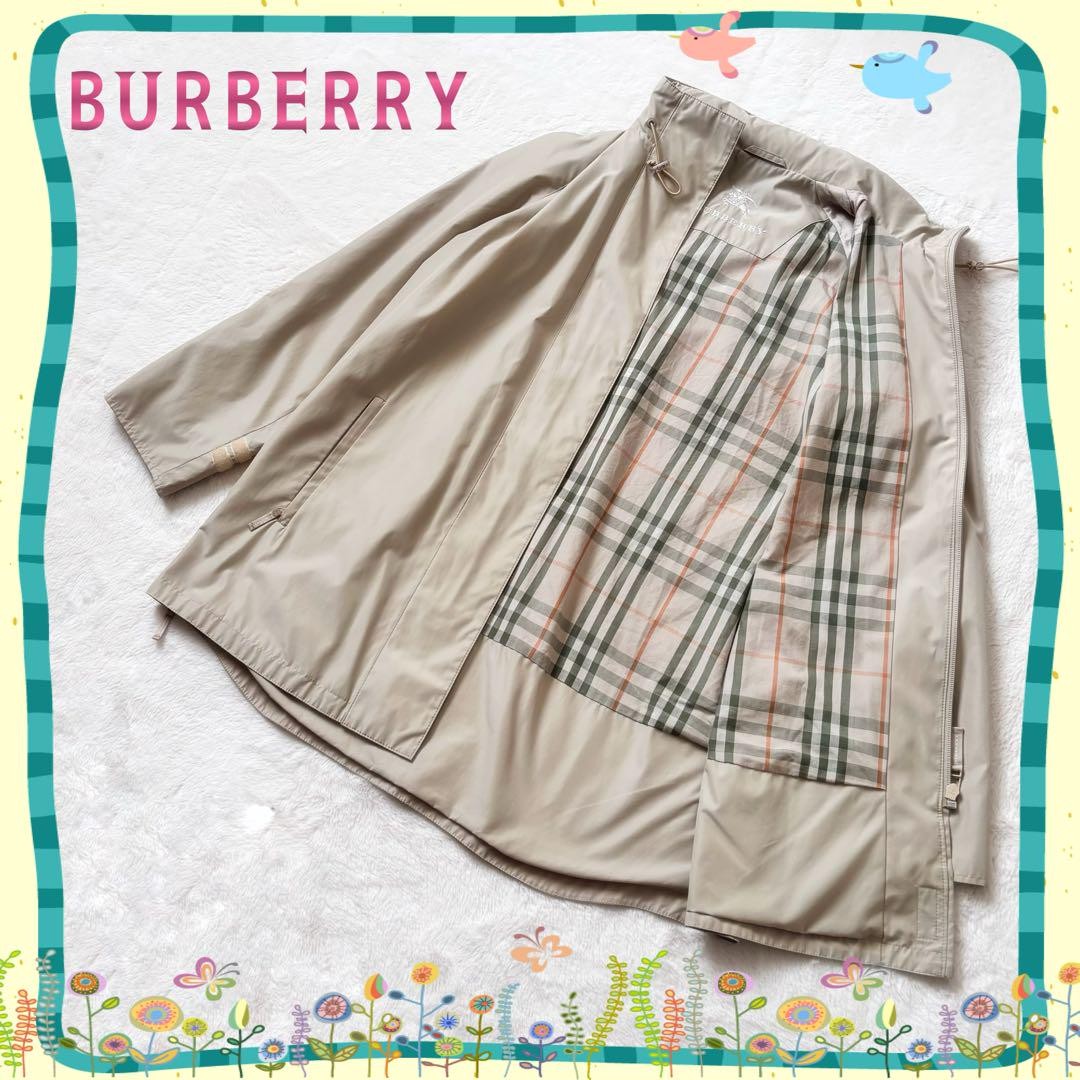 Burberry Blouson Jacket with Hood and Storage Pocket Size 9  