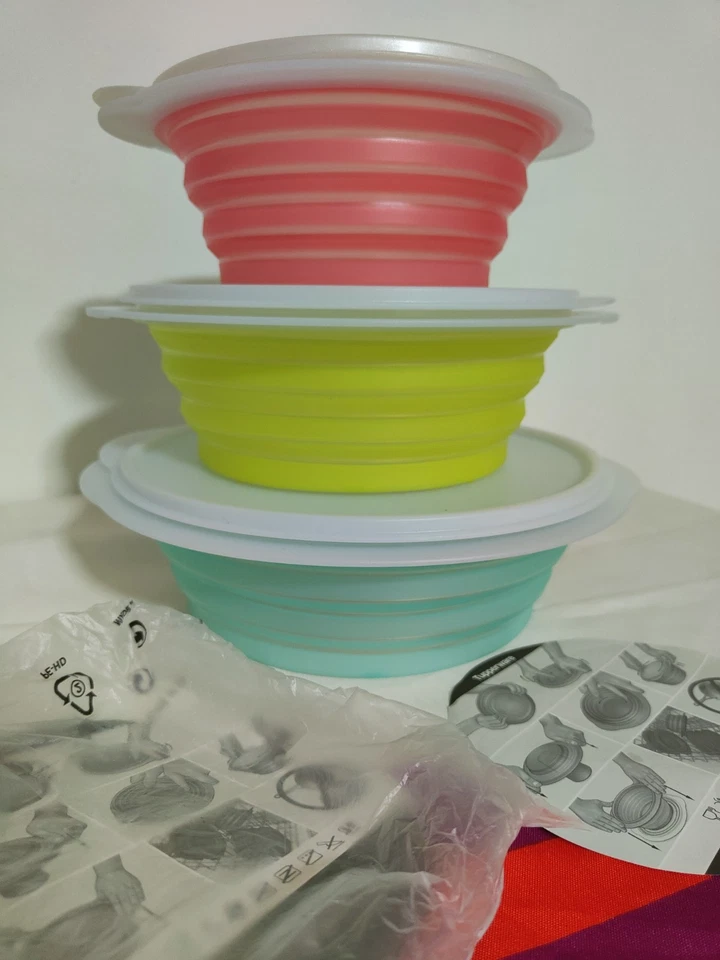 Set Ciotole Mini Max Tupperware 2L 1.5L 950ml Nuove - Immagine 2 di 4