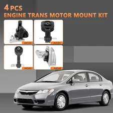 4Pcs Engine Motor Mount Kit Set For 2006-2010 Honda Civic 1.8 For Auto Trans
