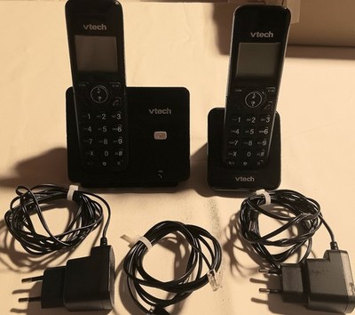 Vtech Haustelefon Schnurrlos 2er Set Komplett In Schwarz 