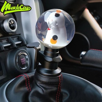 Japanese Lucky Cat JDM Racing Shift Knob Fits Universal Personalized Gear Lever