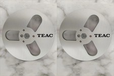 One Pair silvery TAPE REEL TEAC 7" inch Light Metal Aluminum Take Up Reel