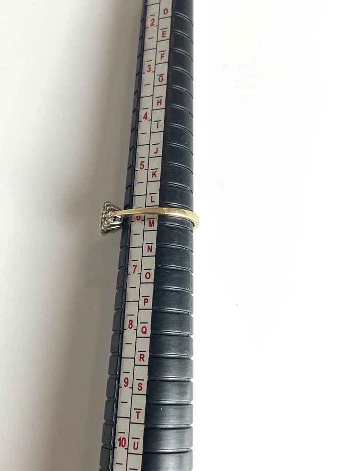 1986 Diamond Ring 9ct Gold Diamond Cluster Vintage Ring - Size L 1/2 - Image 3 of 4