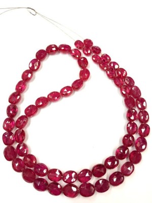 Extremely Beautiful~Ruby Faceted Oval Beads 6.MM String Oval Gemstone Beads.