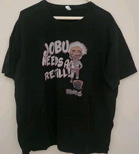 Major League Jobu Needs A Refill Men's Cleveland Indians  T-Shirt Black  XL