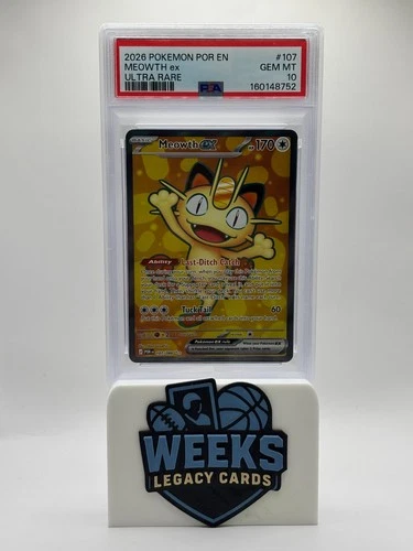 Pokemon Perfect Order Meowth Ex 107/088 Ultra Rare PSA 10