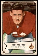 1954 Bowman #107 JERRY WATFORD  Chicago Cardinals  VG/EX