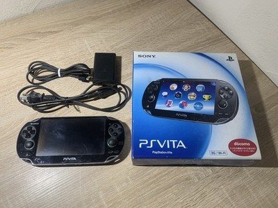 0100 PlayStation PS Vita PCH-1100 Crystal Black Very Good TESTED