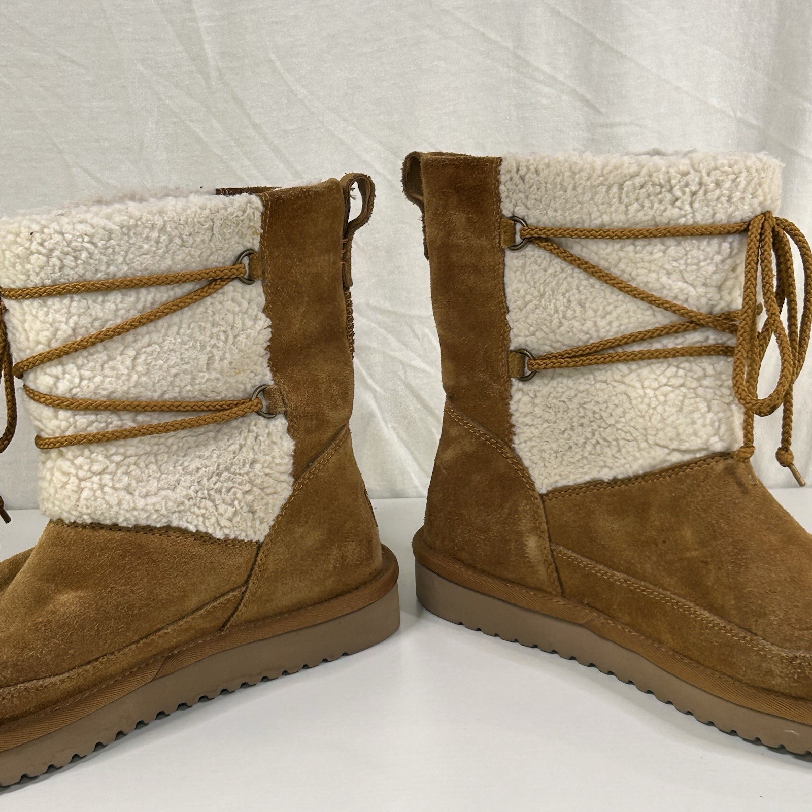 Koolaburra By UGG Michon Chestnut Women's Snow Winter Boots Size 9 Faux Fur image 3