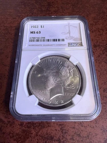1922 Peace Dollar MS-63 NGC