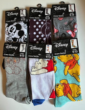 NEW  DISNEY CHARACTER  CREW SOCKS  SIZE 9-13  YOU CHOOSE 1 or ALL  1 SHIP