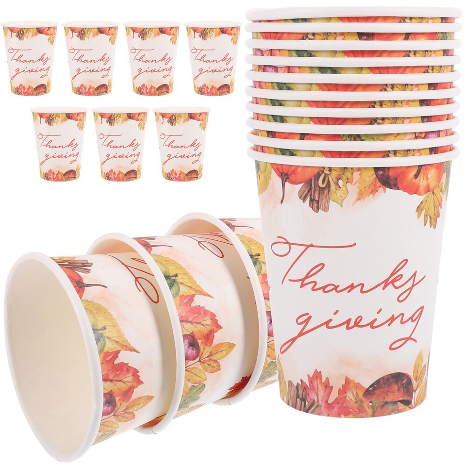 20 Pcs Paper Water Container Ice Cream Cups Holiday for Thanksgiving ...
