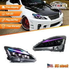 2*RGB LED Headlights For 2006-2012 Lexus IS 250 350 ISF LED Projector Headlights