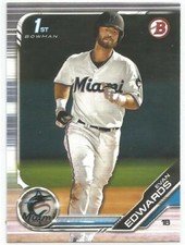 Evan Edwards Miami Marlins 2019 Bowman Draft 1st Bowman Card
